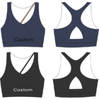 Supplier oem and odm Sports Gym Wear Adjustable Cross Back Yoga Bra private lable
