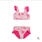 Top Selling Latest Two-Piece Baby Girls Bikini Children Dragon Fruit Pink Swimming Wear