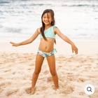 Wholesale Oem Odm Blue Baby Girl Kid Children One Shoulder Bikini Two-Piece Swimwear